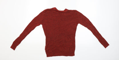 Womens UK Size S H&M Red Pullover Jumper