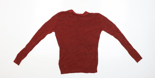 Womens UK Size S H&M Red Pullover Jumper