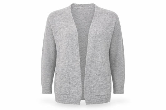 Womens UK Size 12 Nutmeg Grey Cardigan Jumper