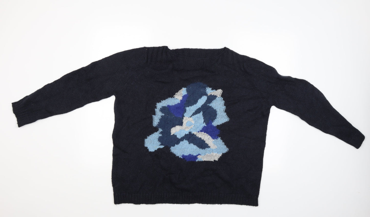 Womens UK Size L Artigiano Blue Pullover Jumper