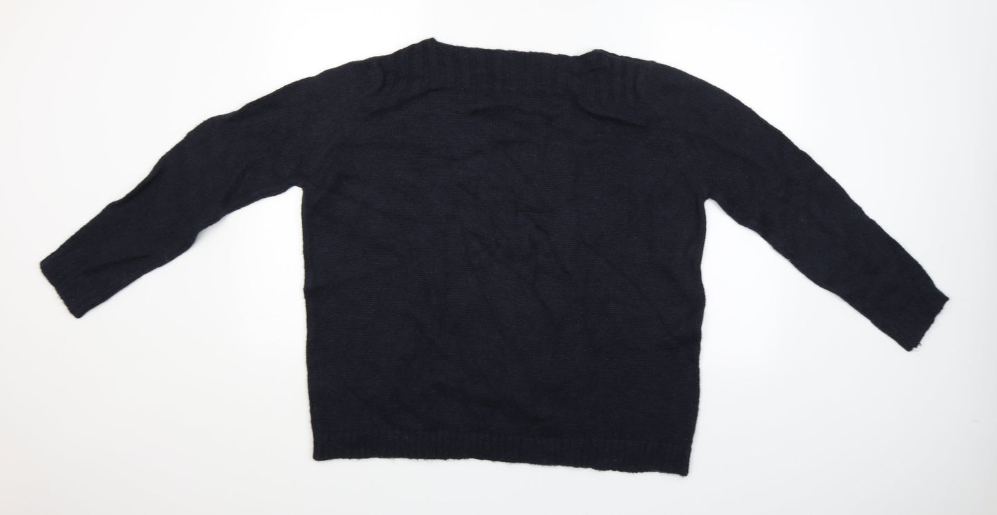 Womens UK Size L Artigiano Blue Pullover Jumper