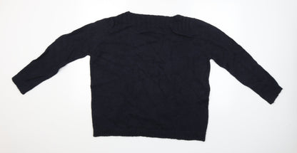 Womens UK Size L Artigiano Blue Pullover Jumper