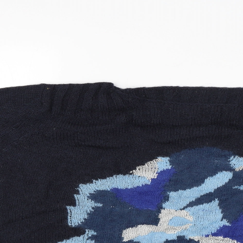 Womens UK Size L Artigiano Blue Pullover Jumper