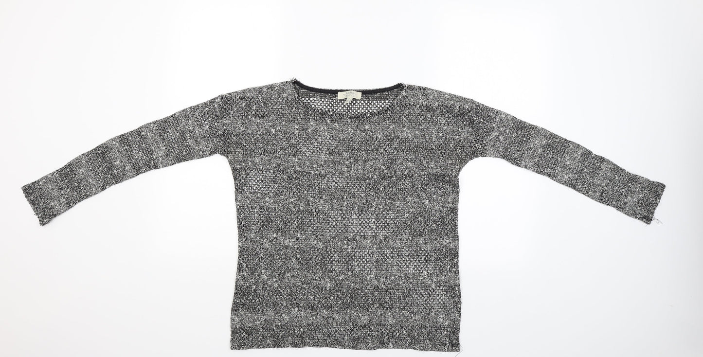 Womens UK Size M Zara Grey Basic Blouse