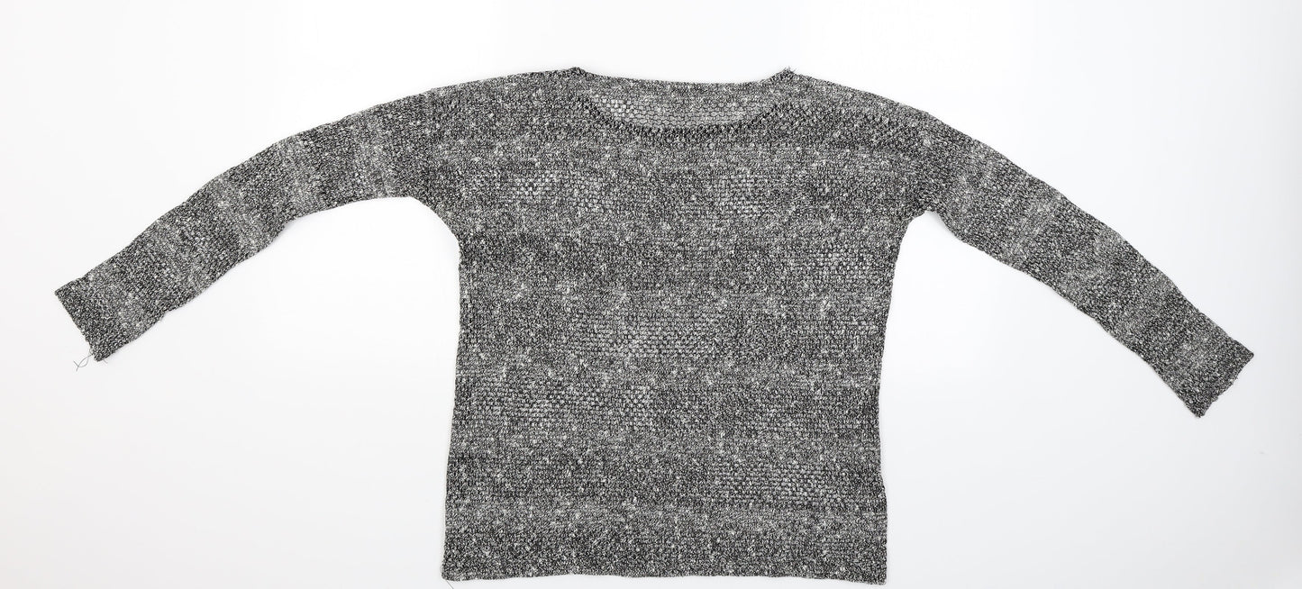 Womens UK Size M Zara Grey Basic Blouse