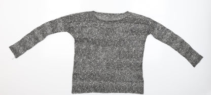 Womens UK Size M Zara Grey Basic Blouse