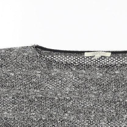Womens UK Size M Zara Grey Basic Blouse