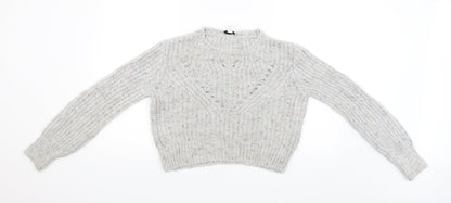 Womens UK Size S Topshop Grey Pullover Jumper