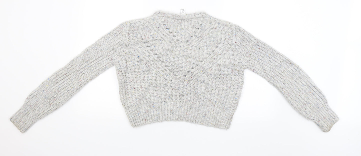 Womens UK Size S Topshop Grey Pullover Jumper