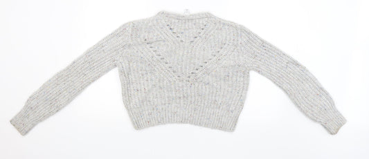 Womens UK Size S Topshop Grey Pullover Jumper