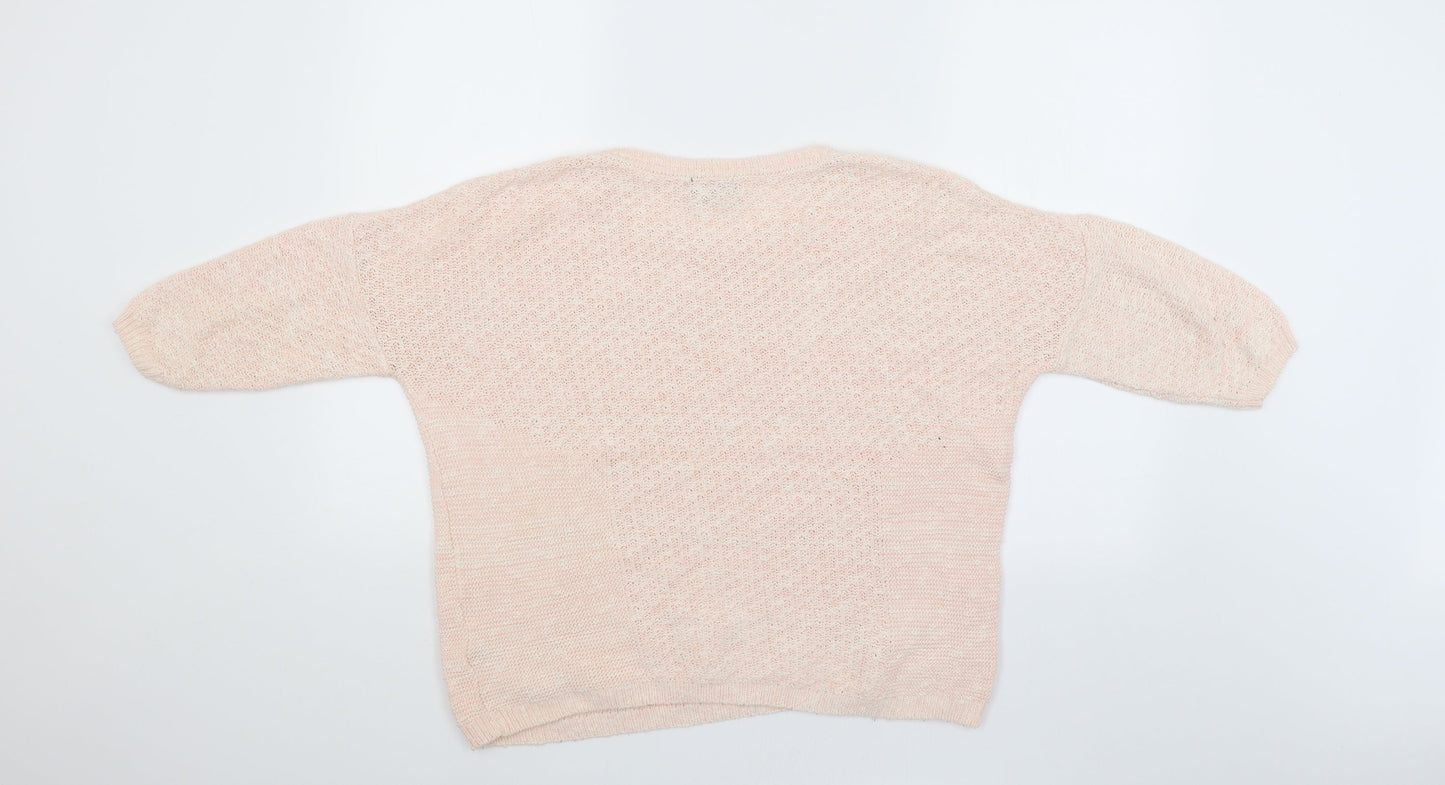 Womens UK Size 6 Topshop Pink Pullover Jumper