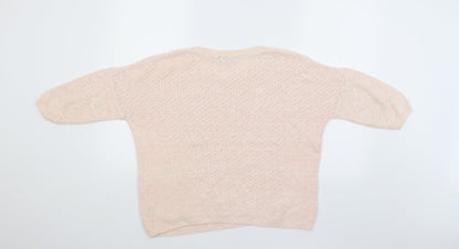 Womens UK Size 6 Topshop Pink Pullover Jumper