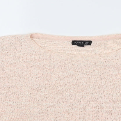 Womens UK Size 6 Topshop Pink Pullover Jumper