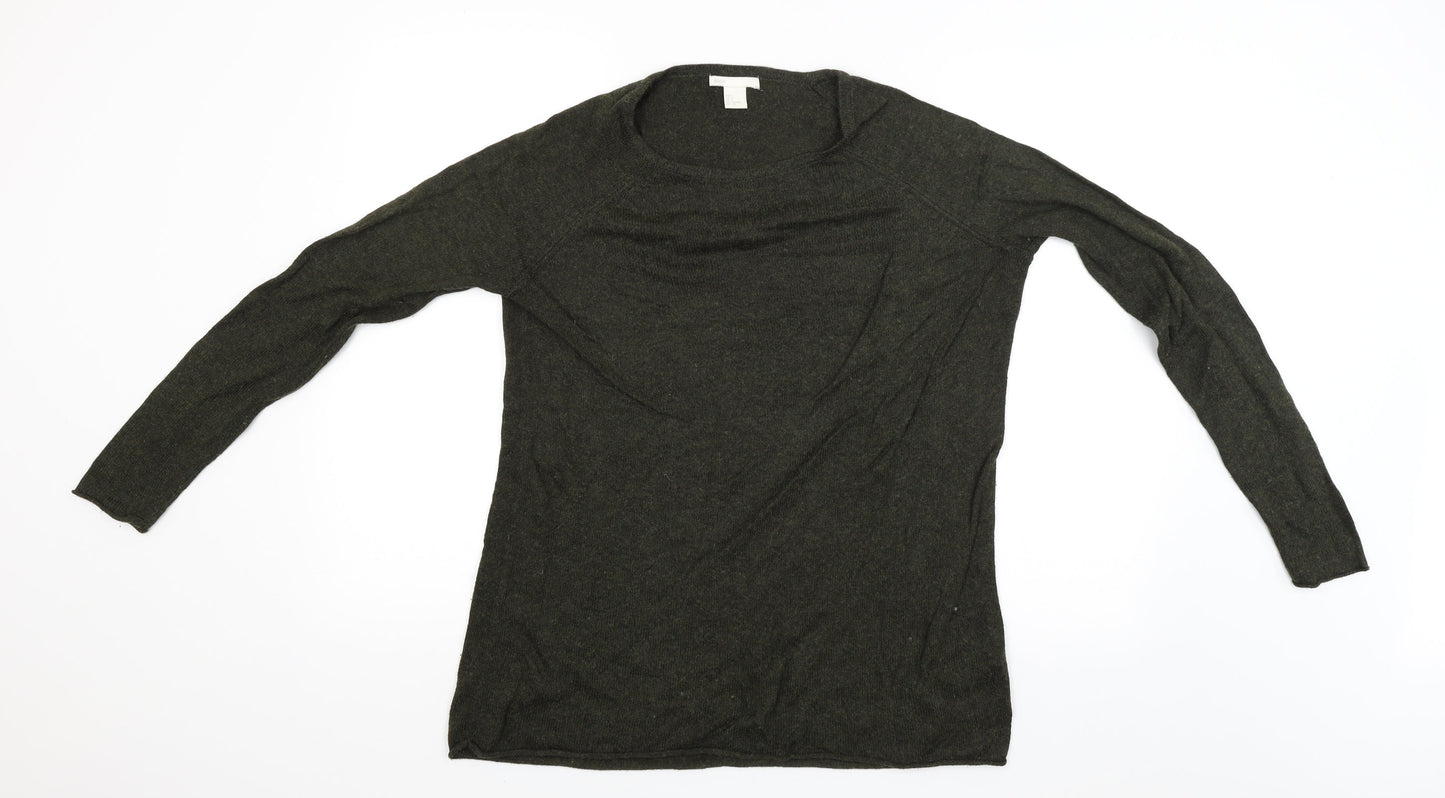 Womens UK Size S H&M Green Pullover Jumper