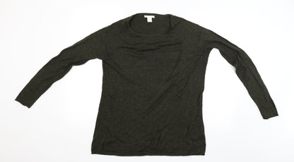 Womens UK Size S H&M Green Pullover Jumper