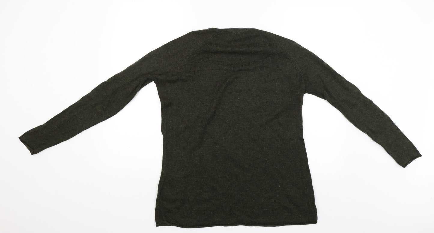 Womens UK Size S H&M Green Pullover Jumper