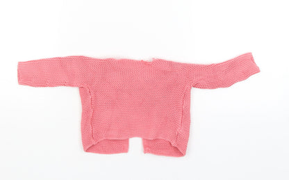 M&S Girls Pink   Cardigan Jumper Size 0-3 Months