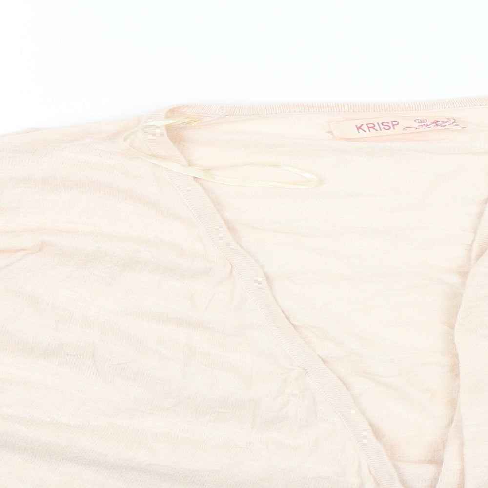 Womens UK Size 10 Krisp Pink Cardigan Jumper