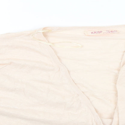 Womens UK Size 10 Krisp Pink Cardigan Jumper