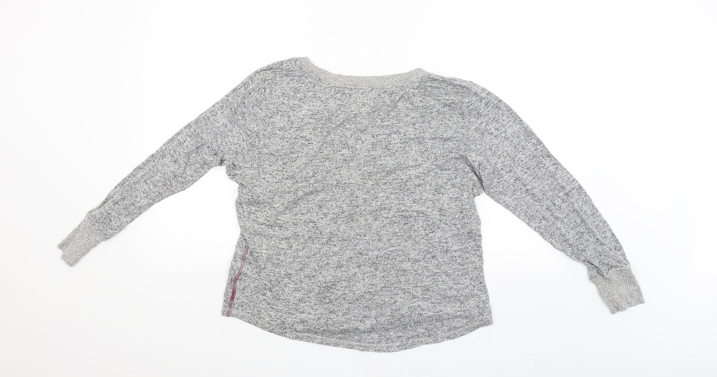 Womens UK Size M Night Owl Grey Pullover Jumper