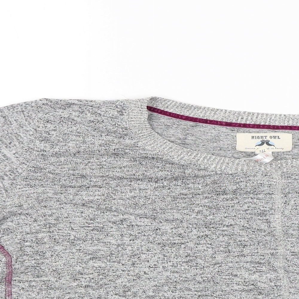 Womens UK Size M Night Owl Grey Pullover Jumper