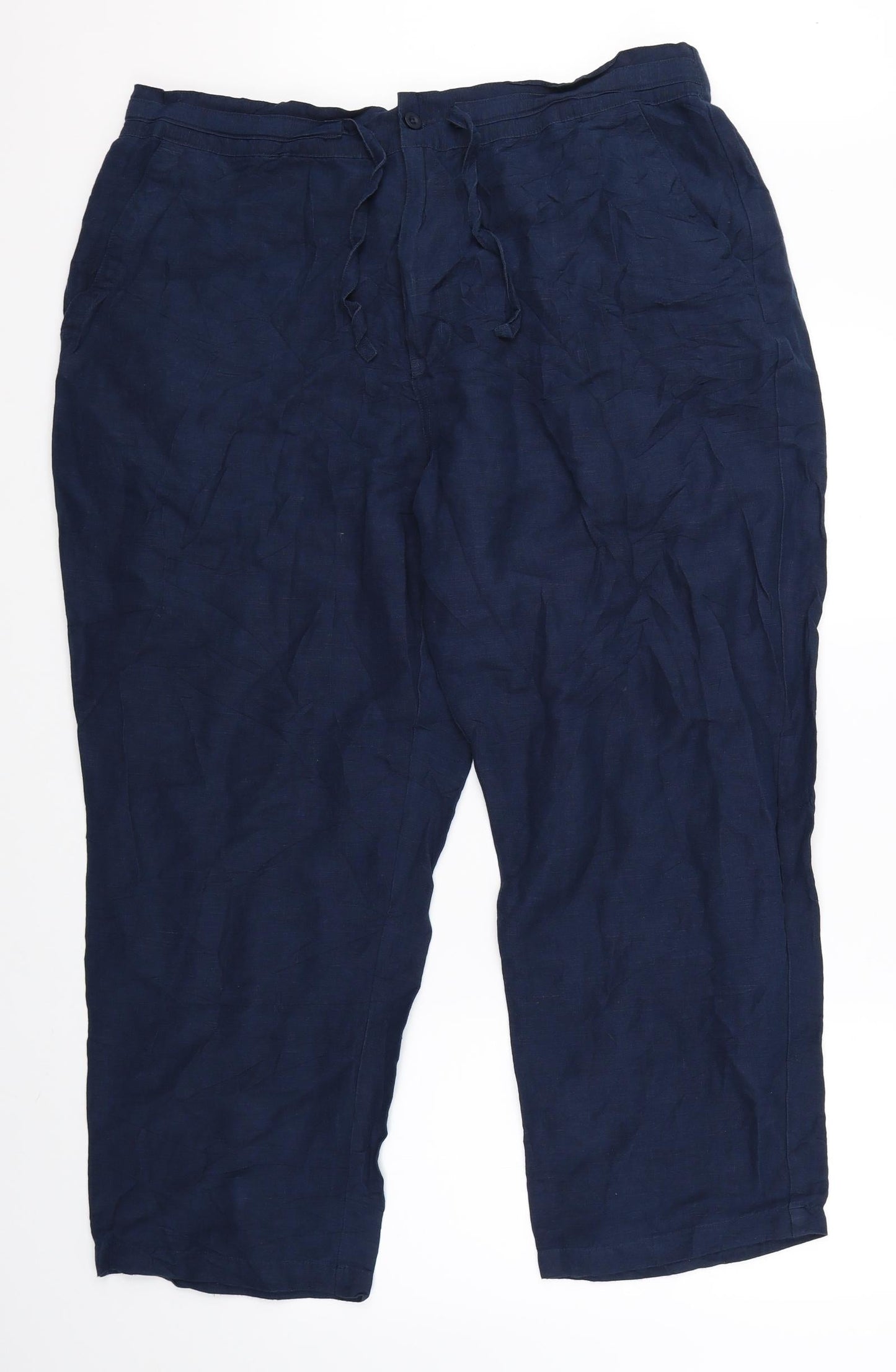 Cubavera Womens Blue   Cropped Trousers Size 38 in L25 in
