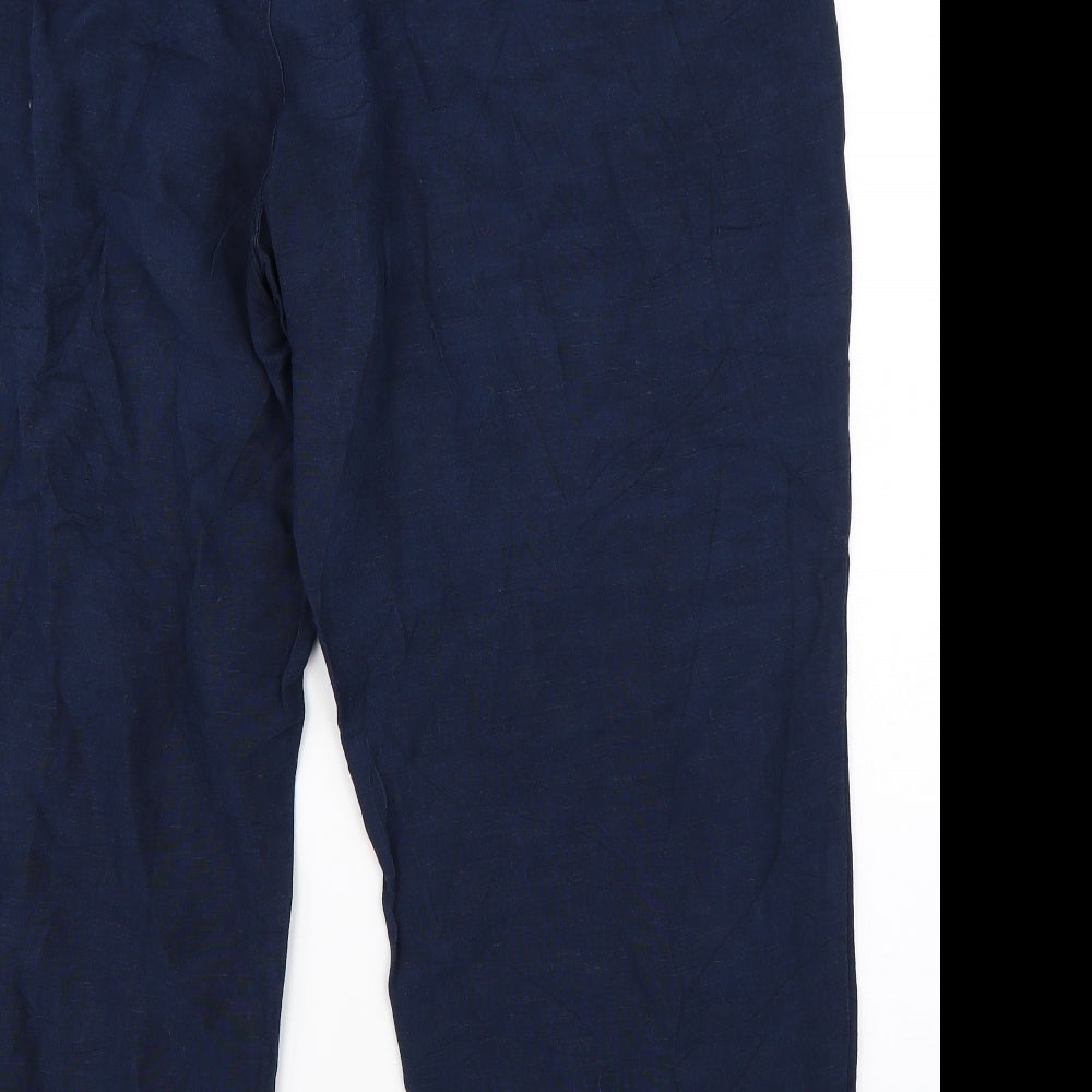 Cubavera Womens Blue   Cropped Trousers Size 38 in L25 in