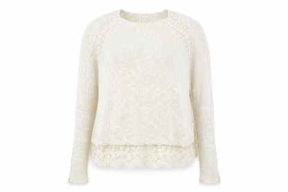 Vouley Vous Womens Beige   Pullover Jumper Size M