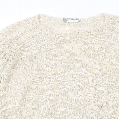 Vouley Vous Womens Beige   Pullover Jumper Size M