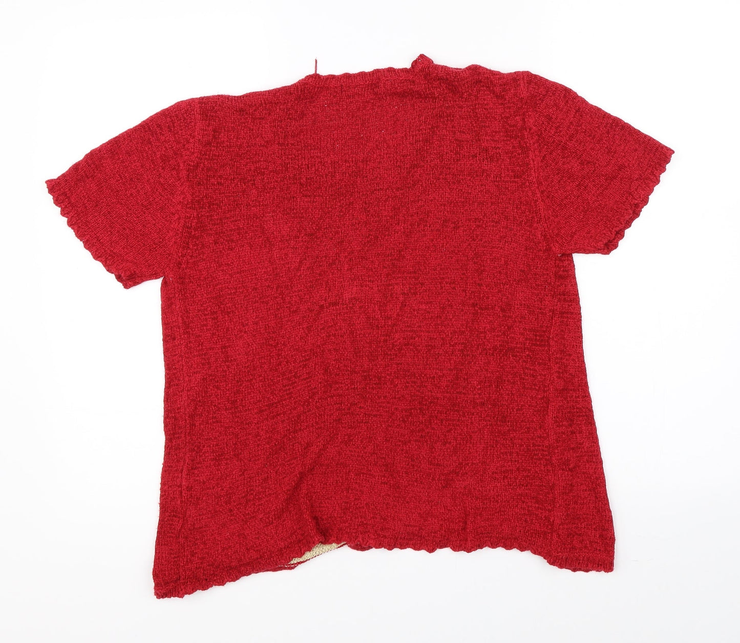 Womens UK Size S BM Red Basic Blouse
