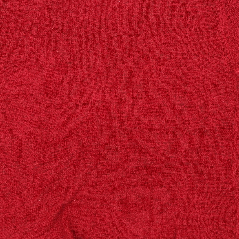 Womens UK Size S BM Red Basic Blouse