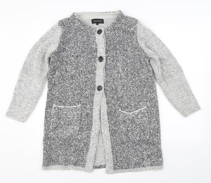 Paramour Womens Grey  Knit Jacket Coatigan Size M