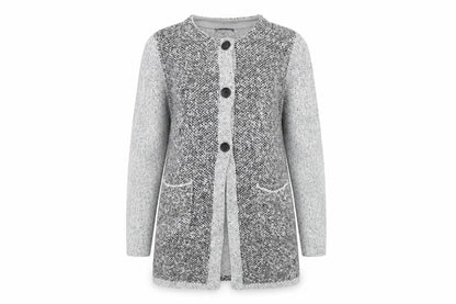 Paramour Womens Grey  Knit Jacket Coatigan Size M