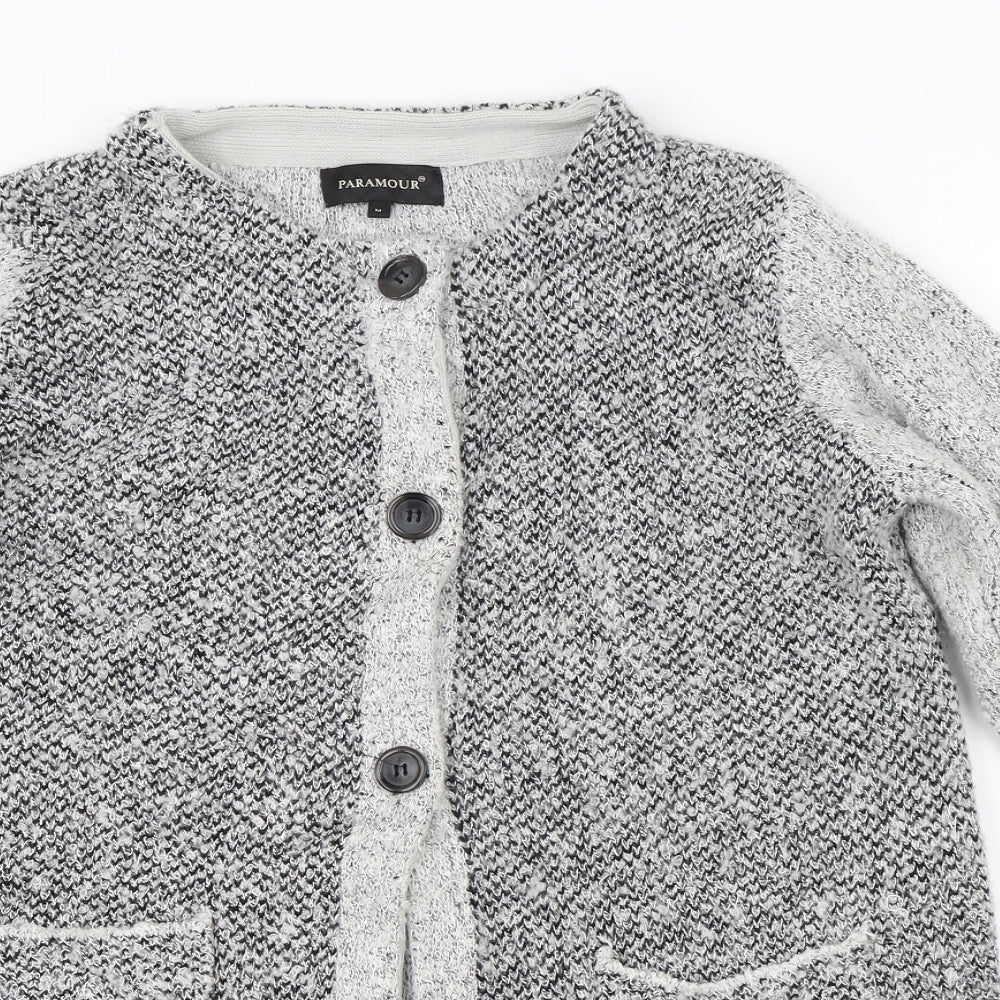 Paramour Womens Grey  Knit Jacket Coatigan Size M