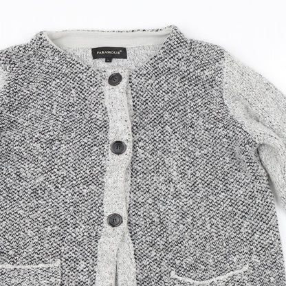Paramour Womens Grey  Knit Jacket Coatigan Size M