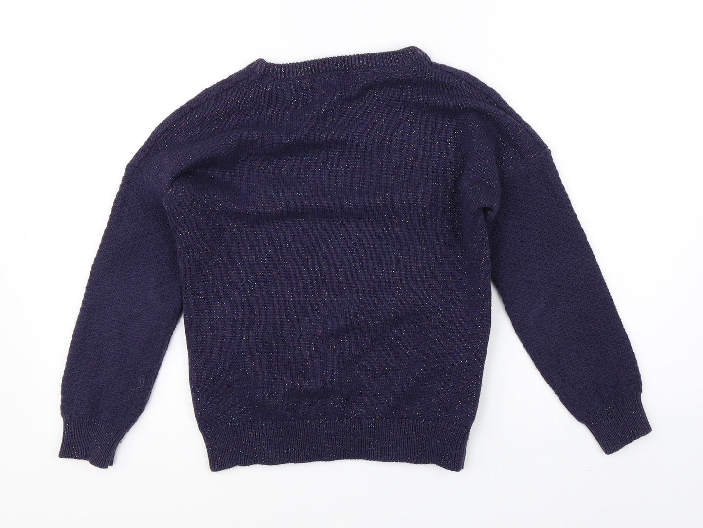 Galeries Lafayette Girls Blue  Knit Pullover Jumper Size 10 Years