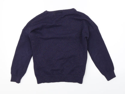 Galeries Lafayette Girls Blue  Knit Pullover Jumper Size 10 Years