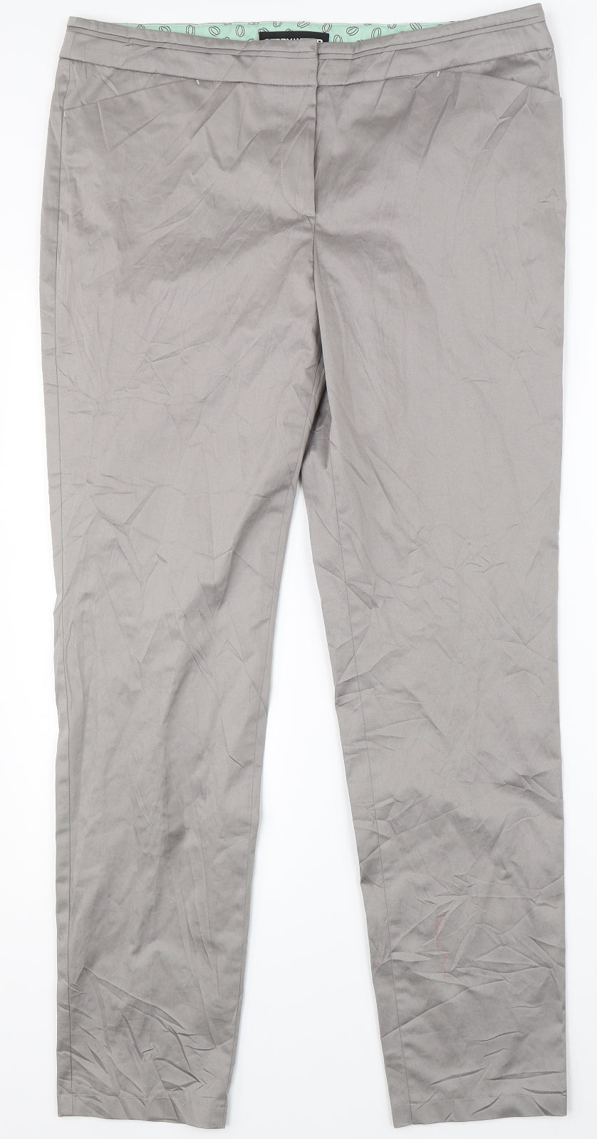 Womens UK Size 38 in Gerry Weber Regular Fit Dress Pants Grey Trousers