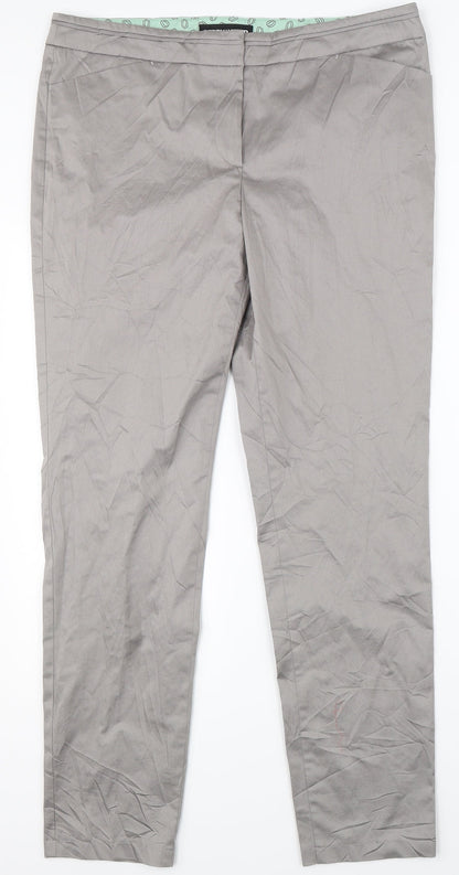 Womens UK Size 38 in Gerry Weber Regular Fit Dress Pants Grey Trousers