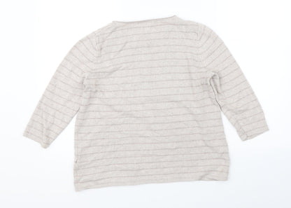 Womens UK Size 14 Marks & Spencer Beige Pullover Jumper