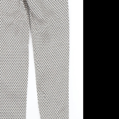 H&M Womens White Polka Dot  Dress Pants Trousers Size 10 L26 in