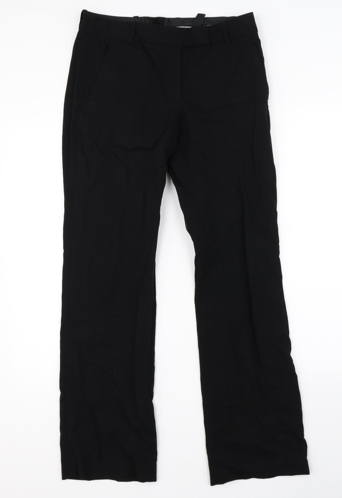 Womens UK Size 8 H&M Regular Fit Dress Pants Black Trousers