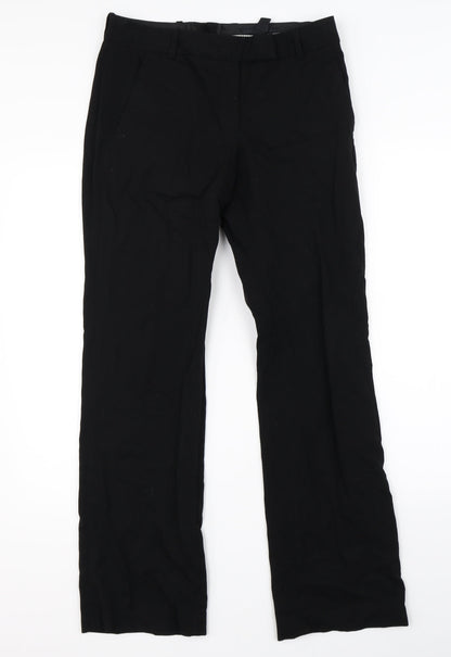 Womens UK Size 8 H&M Regular Fit Dress Pants Black Trousers