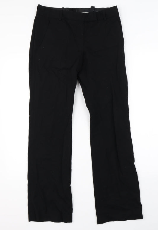 Womens UK Size 8 H&M Regular Fit Dress Pants Black Trousers