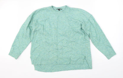 Womens UK Size 14 Love Knitwear Green Pullover Jumper
