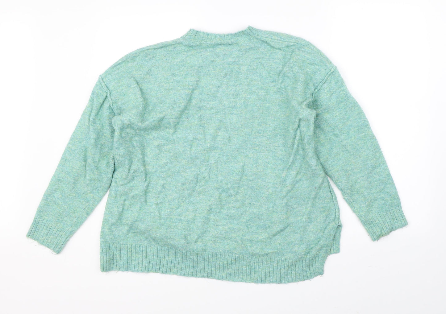 Womens UK Size 14 Love Knitwear Green Pullover Jumper