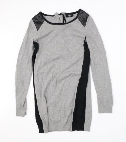 Womens UK Size S Wallis Grey Pullover Jumper