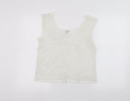 Womens UK Size 12 NEXT White Basic T-Shirt