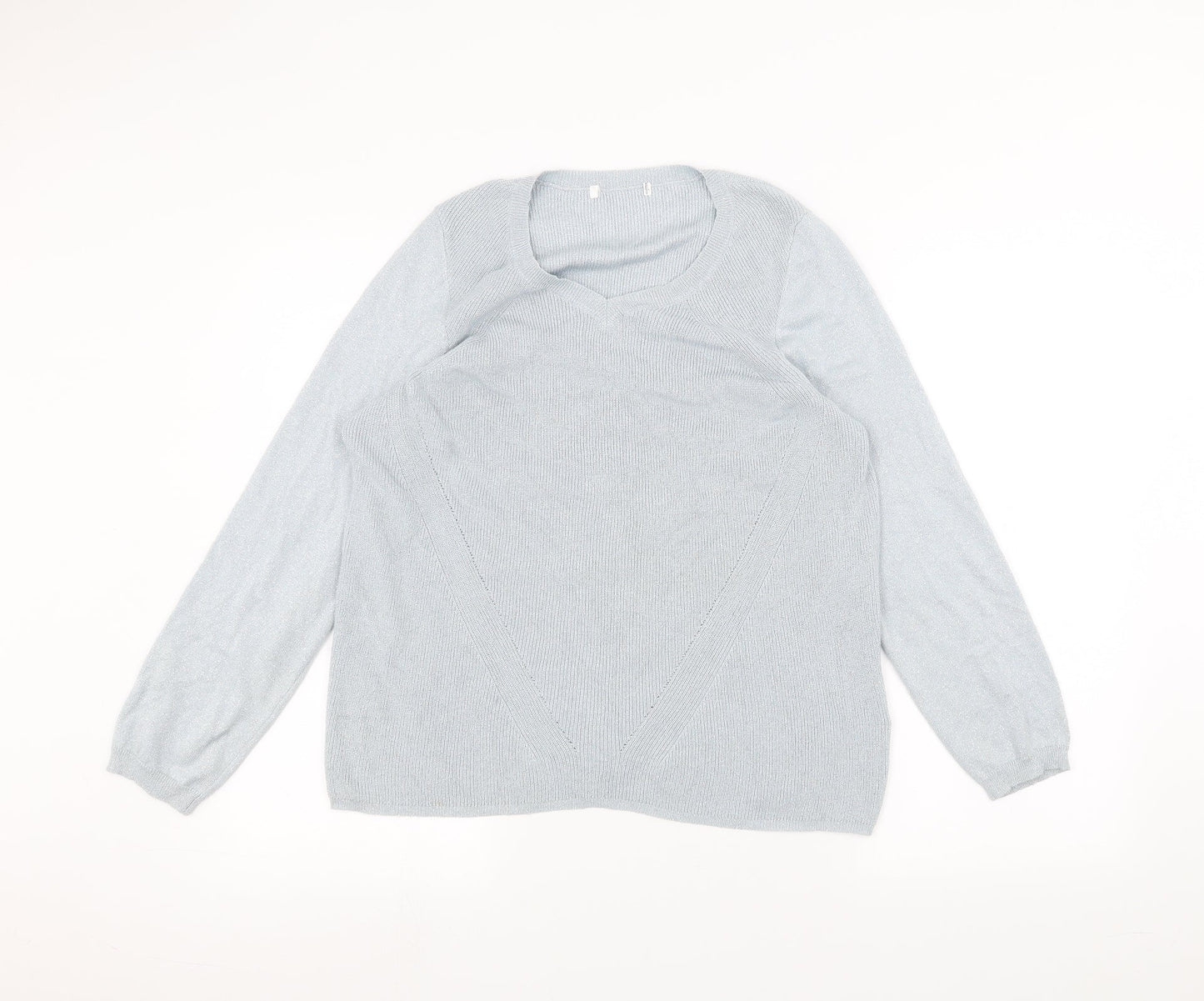 Womens UK Size 16 Marks and Spencer Blue Pullover Jumper