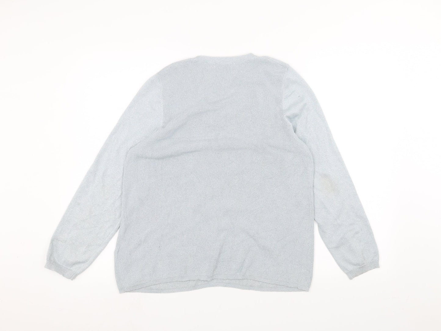 Womens UK Size 16 Marks and Spencer Blue Pullover Jumper
